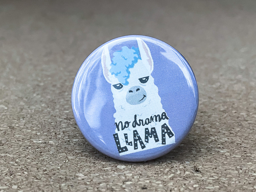 1.25" Circle - No Drama Llama Button
