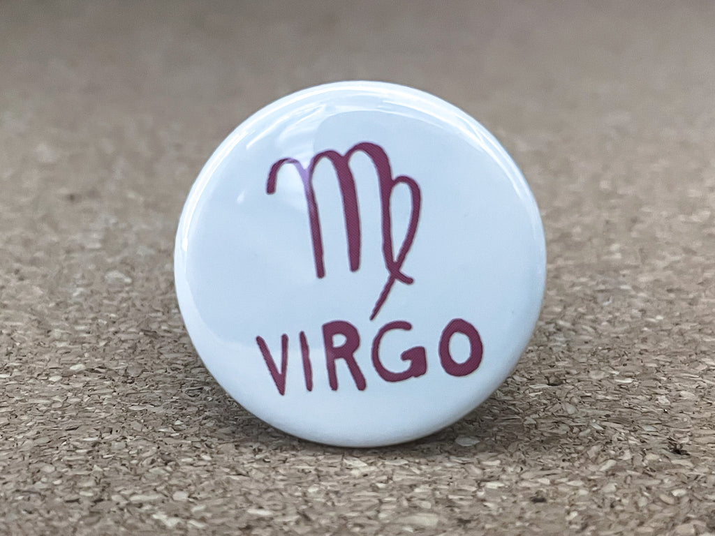 1.25" Circle - Zodiac Virgo Button