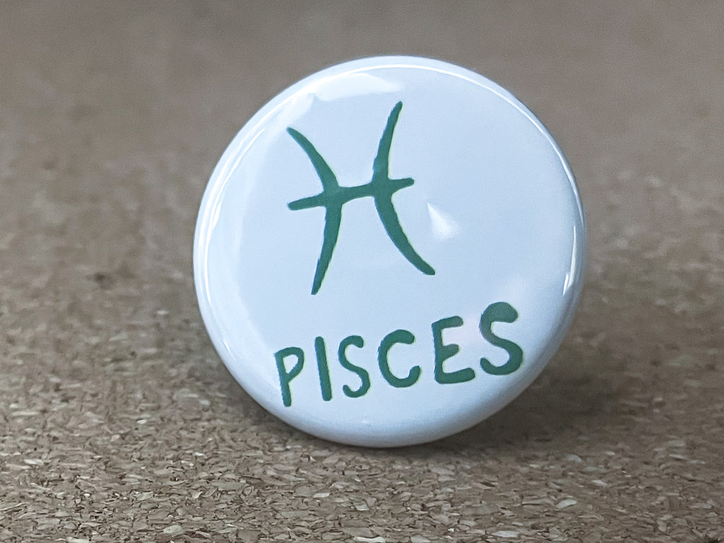 1.25" Circle - Zodiac Pisces Button