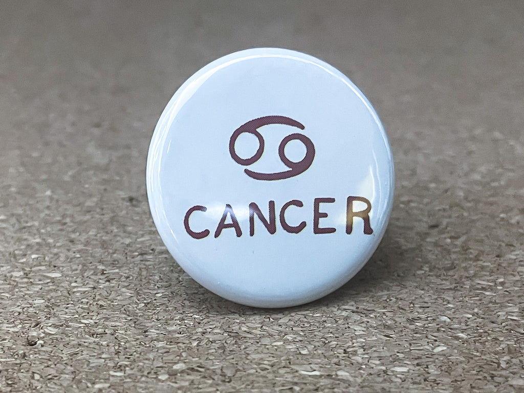 1.25" Circle - Zodiac Cancer Button
