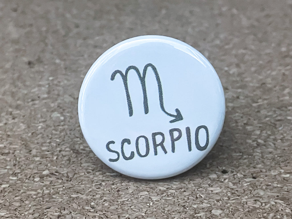 1.25" Circle -  Zodiac Scorpio Button