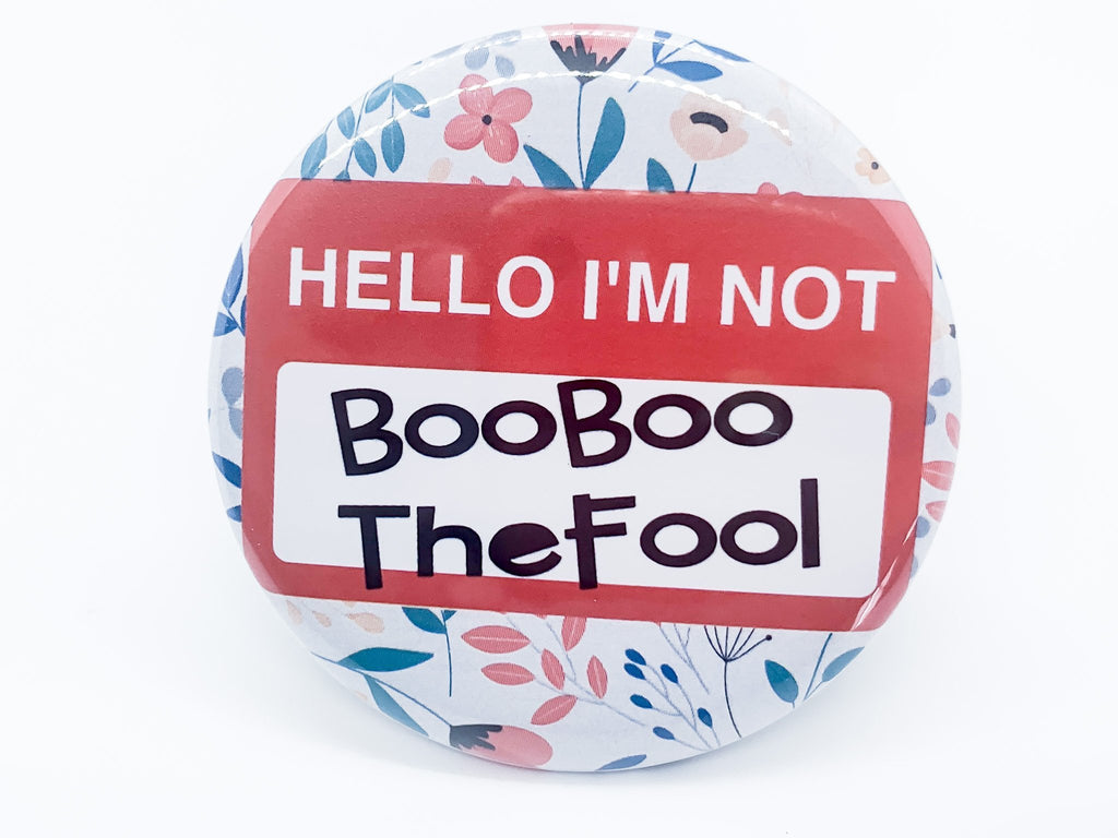 Boo Boo The Fool Large Circle Button - InclusiveRandomness