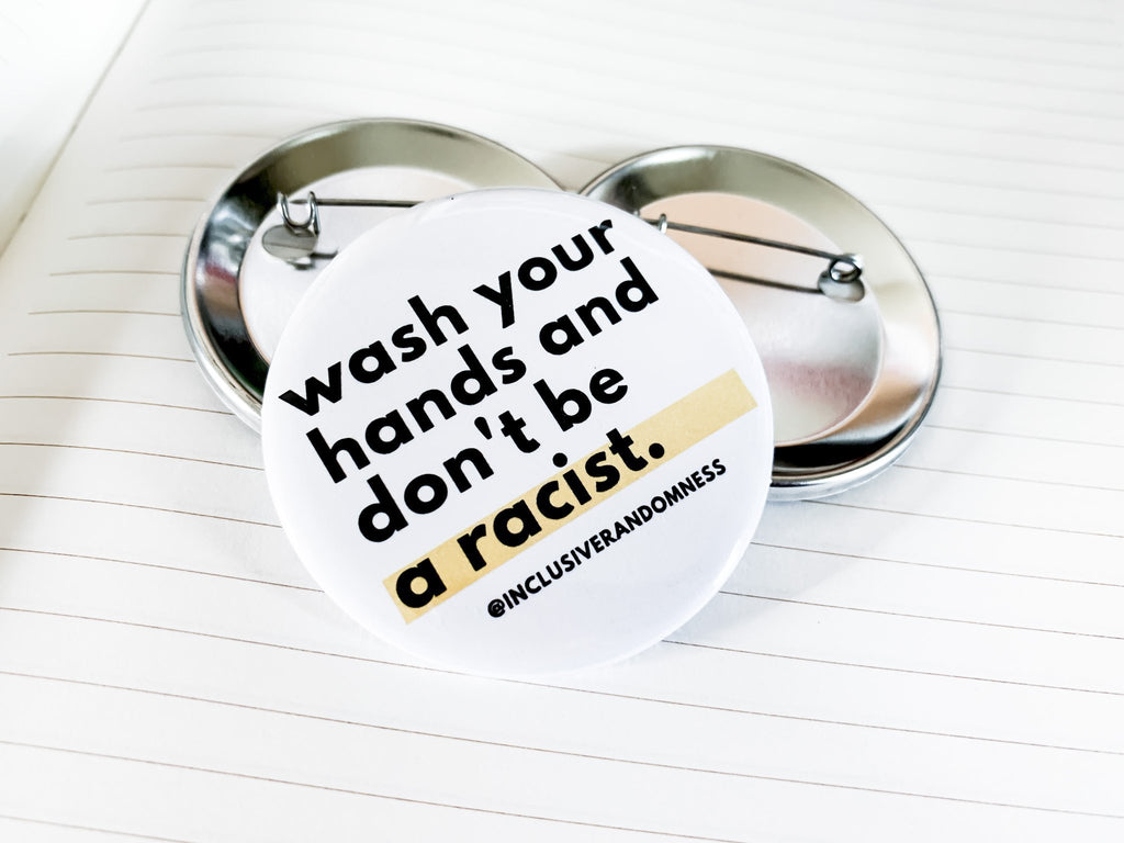 Wash Your Hands Large Circle Button - InclusiveRandomness